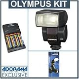 Olympus FL-36R Wireless Electronic Flash, - Basic Outfit - with 4 NiMH Batteries, Charger, Flashpoint Flash Diffuser