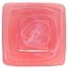 Colorful Art Glass Rose Small Square Plate 8 3/4"X8 3/4" Set of Two