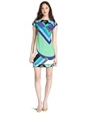 donna morgan Women's Geometric Print Matter Jersey Boatneck Dress