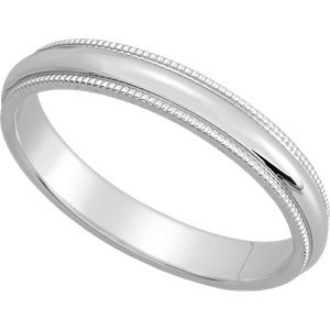 Genuine IceCarats Designer Jewelry Gift 14K White Gold Wedding Band Ring Ring. 03.00 Mm Milgrain Band In 14K Whitegold Size 6