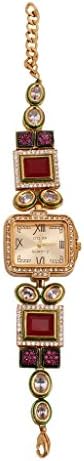 Affinity Jewellers High Quality Petal Kundan Polki Gold watch Gold Plated