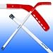 Sporting Goods : REGULAR STICK [SHAFT AND BLADE], ABS PLASTIC RED BLADE 42''
