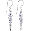 Handcrafted Austrian Crystal Sterling Icicle Drop Earrings