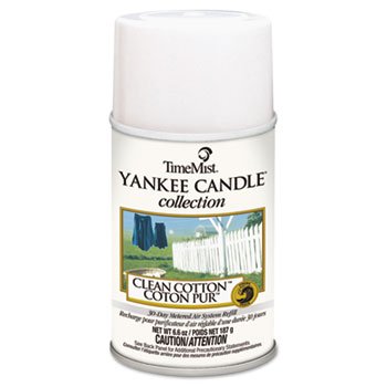 TimeMist Yankee Candle Air Freshener Refill, Clean Cotton, 6.6 oz Aerosol Can, 12/Case On Sale