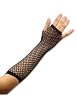 Black Funky Fishnet Fingerless Long Gloves
