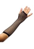 Black Funky Fishnet Fingerless Long Gloves