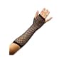 Black Funky Fishnet Fingerless Long Gloves