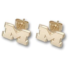 Michigan 10KT M 1 4 Earrings