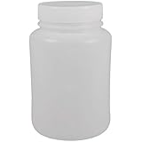 uxcell&reg; Laboratory Chemical Storage Case White Plastic Widemouth Bottle 500mL