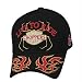 Cap, Black, Embroidered Red/Orange, Live to Ride Chopper