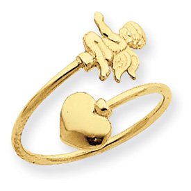 14k Cupid Toe Ring by JewelryWeb