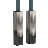 Nambe Relief 6-Inch Candlestick, Pair