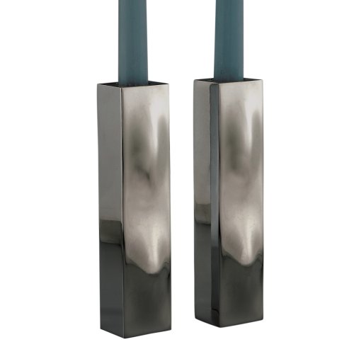 Nambe Relief 6-Inch Candlestick, Pair