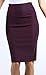 Sakkas Petite High Waist Stretch Pencil Skirt with Shirred Waist Detail
