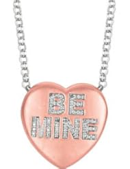 Sweethearts® Heart Shaped Necklace Pendant Rose Gold Plated-Sterling Silver 650271