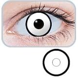 GEO SF-16 White-out With Black Outline Zombie Animation Soft Contact Lens (x1 PAIR)IMAGE