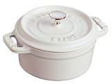 Staub Mini .25 Quart Round Cocotte, White