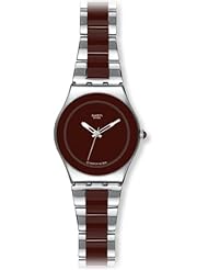 Swatch Brown Ceramic Ladies Watch YLS163G