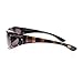 Fit Over Glasses Polarized Sunglasses Oval Frame for Small Glasses Black Brown Stripe