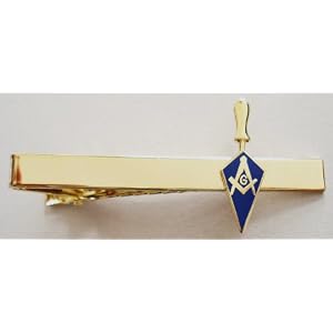 Trowel Masonic Freemason Tool Masonry Square Compass Tie Bar Clip by Masonic Collectibles
