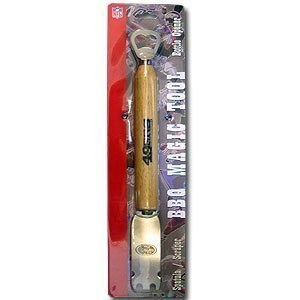 San Francisco 49ers 3-in-1 Barbecue (BBQ) Tool - Scraper Spatula Bottle Opener - NFL Football Fan Shop Sports Team Merchandise