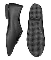 Black Full Rubber Sole Jazz Shoes
