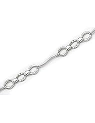 14kt Yellow Gold Oval Links Diamond Bracelet 0.30ct TW