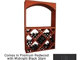 Wine Cellar Innovations Premium Redwood with Midnight Black Stain Diamond Bin below Arch 34x45x12-in.