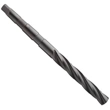 Union Butterfield T400 High Speed Steel Core Drill Bit, Black Oxide Finish, Morse Taper Shank, Spiral Flute, 118 Degree Point Angle, 1 3/8"