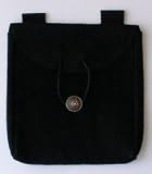 Produkt-Bild: schwarze G&uuml;rteltasche aus Wildleder