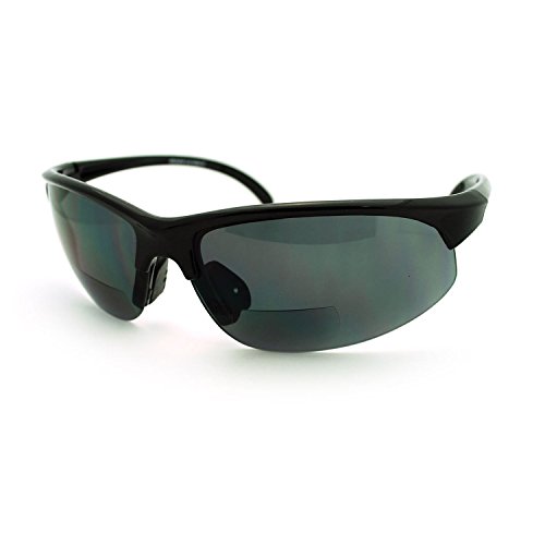 Mens Sunglasses with Bifocal Reading Lens Half Rim Sports Fashion