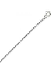 MMA Silver - 30 inch Rhodium Plated 1.8mm Faceted Bead Chain