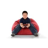 Jaxx Kids Jr Club Kids Foam Bean Bag Color: Cherry