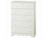 Summer Breeze Collection 5 Drawer Chest in Vanilla Cream Finish By South Shore Furniture
