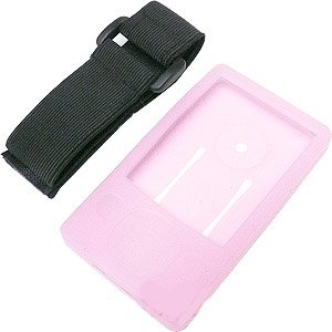 Silicone Skin for Microsoft Zune 80 GB Digital Media Player Black (2nd Generation) (Pink) + Armband