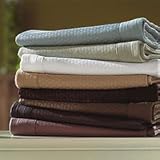 IMAGE OF Peacock Alley Luxury Linens Adriana 100-Percent Certified Organic Cotton Matelasse King Coverlet, Wisteria