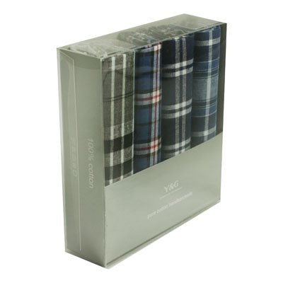 Click To 4 Pack Hankies Mens Cotton with Contemporary Gift Box --- 4 Color Check Mh1010 Details... 4 Pack Hankies Mens Cotton with Contemporary Gift Box --- 4 Color Check Mh1010