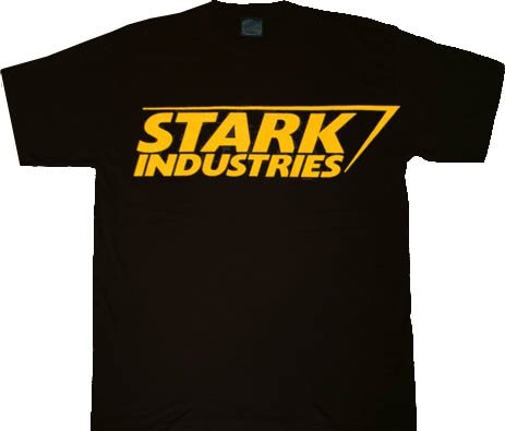  Iron Man Stark Industries Black T-shirt Tee
