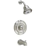 American Standard T420502.295 Portsmouth Bath and Shower Trim Kit with Round Escutcheon, Satin Nickel