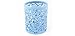 uxcell Light Blue Hollow Rose Flower Pattern Metal Pen Pencil Pot Holder Organizer