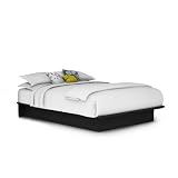 South Shore Furniture, Basic Collection, Queen Platform Bed with Moulding 60", Black