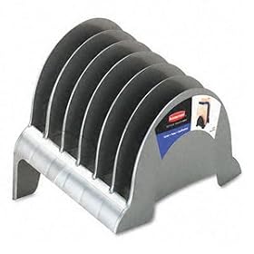 Nesting Plastic Incline Sorter, 6 3 8w x 9 5 8d x 7 3 8h, Silver (RUB74097) by Desk Organizers & Accessories