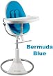 bloom fresco loft High Chair - White Base - Bermuda Blue