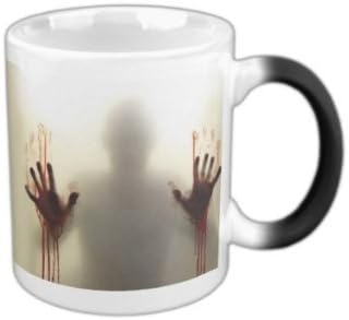 custom morphing mugs the walking dead Coffee Tea Milk Hot Cold Heat Sensitive Color changing Black and White 11 Oz Ceramic Mug-by Steel rose