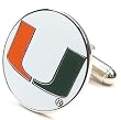Miami Hurricanes Cufflinks - NCAA College Athletics Sports Themed Formal Wear