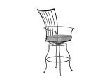 OW Lee Monterra 404-SCS Outdoor Wrought Iron with Cushion Swivel Counter Stool