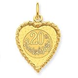 14K Happy 20th Anniversary Charm