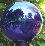 E-V 10" Rainbow Blue Clear Gazing Globe