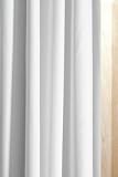 Anti-Bacterial 180x180cm White Fabric plain Shower Curtain – washable