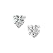 14K White Gold Heart Shaped Cubic Zirconia Children's Earring Studs